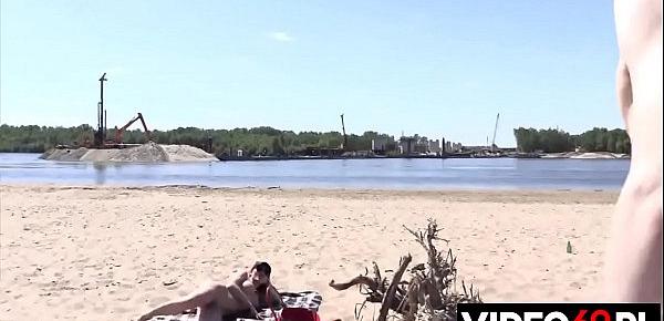  Polskie porno - Seks na plaży nudystów